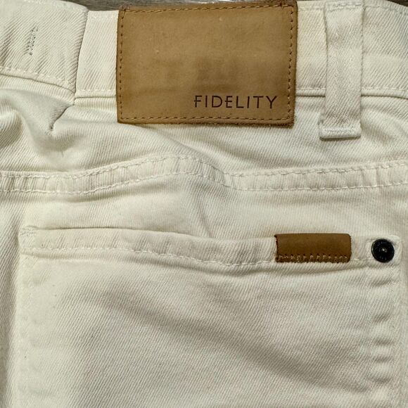 Fidelity Torino Jeans Mens 36X29 Cream Straight Cotton Denim Made in USA Slim - Picture 4 of 11